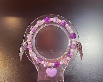 Irene’s Wings | Mystreet: When Angels Fall Aphmau inspired Beaded Charm Bracelet | Mystreet Fan Gift
