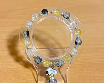 Snoopy and Woodstock “Best Buds” Beaded Charm Bracelet