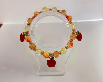 Apples to the Core | Applejack Inspired Beaded Charm Bracelet