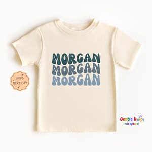 Groovy Personalized Toddler Name Shirt, Custom Retro Boys Kids Tee, Cute Natural Kids Clothing, Personalized Kids Gift