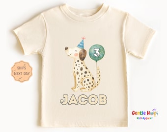 Let’s Pawty Dog Birthday Shirt for Kids - Personalized Puppy Toddler Tee - Cute Paw-ty Birthday Dog Toddler Shirt - Birthday Kids Gift