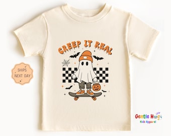 Creep It Real Toddler Halloween Tee, Funny Fall Kids Shirt, Cute Little Boo Toddler Shirt, Spooky Kids Tee, Retro Halloween Kids Gift