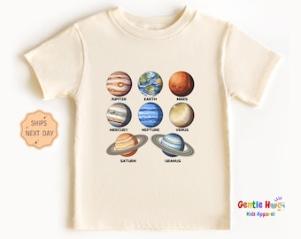 Solar System Shirt, Astronaut Toddler Shirt, Planets Shirt, Space Birthday Shirt, Spaceman Shirt, Youth Tee, Cosmic Kids Collection