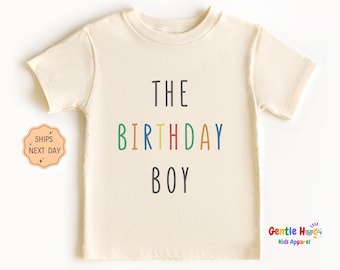 The Birthday Boy Toddler Shirt, Birthday Boy Kids Shirt, Modern Birthday Boy Tee, Birthday Kids Clothes, Birthday Gift Tee, Natural T-Shirt