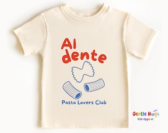 Funny Pasta Club Toddler Shirt, Al Dente Noodle Lover Tee for Kids, Cute Foodie Outfit, Italian Pasta Design for Little Food Fans