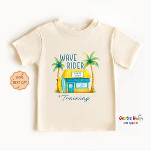 Wave Rider In Training Kids Shirt, Cool Surfing Kids Tee, Summer Beach Toddler Outfit, Funny Coastal Shirt for Kids, Surf Shop Toddler Shirt