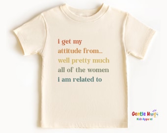 Funny Attitude Toddler Shirt, Retro Statement Kids Tee, Strong Family Vibes Tee, Playful Everyday Outfit for Toddlers