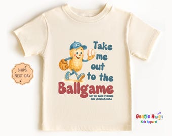 Vintage Baseball Toddler Shirt, Game Day Kids Tee, Retro Sports Shirt, Summer Toddler Tee, Cute Baseball Gift For Kids, Peanut Kids Shirt