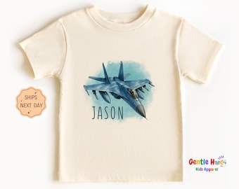 Types Of Planes Toddler T-Shirt - Airplanes Jets Design On 100% Cotton Jersey Shirt For Infants & Kids