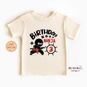 Ninja Birthday Kids Shirt, Personalized Ninja Tee for Boys, Custom Family Ninja Birthday Shirt, Martial Kids Tee, Birthday Boy Gift