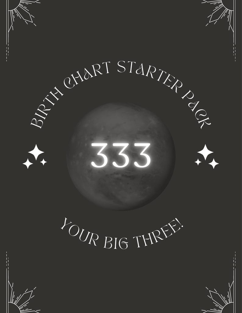 Birth Chart Starter Pack - Your Big Three in Astrology - Etsy