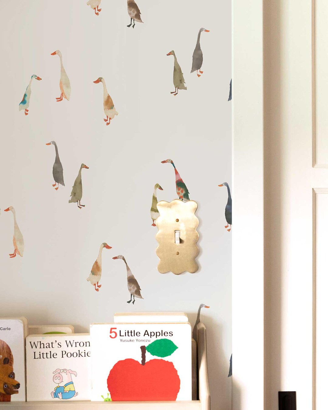 Goose Wallpaper, Kids Wallpaper Peel and Stick, Whimsical Animal Print ...