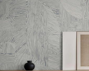 Modern Abstract Woodgrain Wallpaper Panels – Peel & Stick Wall Mural, Non-woven and Custom Sizes, 1-164R color 1