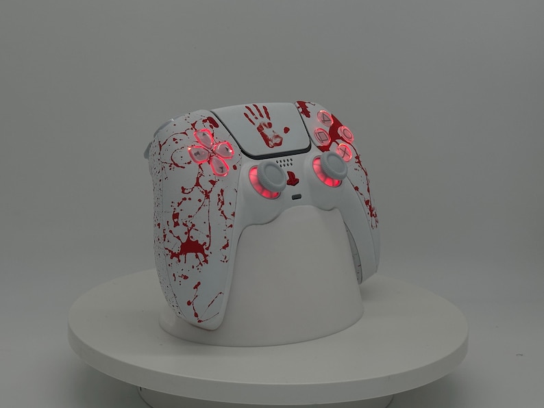 DualSense custom modded PS5 Controller Sony PlayStation 5 rgb bluetooth controled led lights TRM hall effect image 6