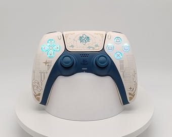 DualSense PS5 Controller custom modded TRM Hall effect joysticks rgb bluetooth controled led lights Sony PlayStation 5
