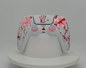 DualSense PS5 Controller custom modded TRM Hall effect joysticks rgb bluetooth controled led lights Sony PlayStation 5