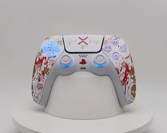 DualSense PS5 Controller custom modded TRM Hall effect joysticks rgb bluetooth controled led lights Sony PlayStation 5