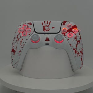 DualSense custom modded PS5 Controller Sony PlayStation 5 rgb bluetooth controled led lights TRM hall effect image 1