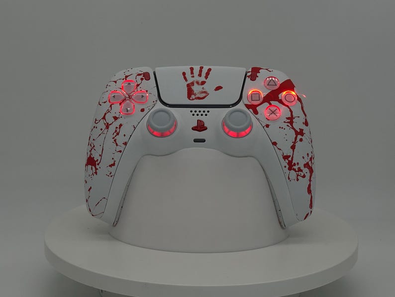 DualSense custom modded PS5 Controller Sony PlayStation 5 rgb bluetooth controled led lights TRM hall effect image 1