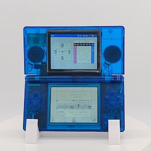 Nintendo DS Lite Console Refurbished Transparent Blue Shell USB-C Charging Upgrade