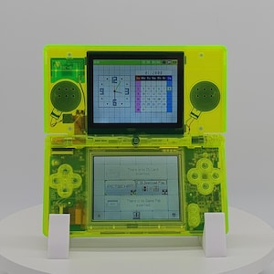 Nintendo DS Lite Console Refurbished Transparent Green Shell USB-C Charging Upgrade