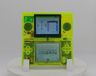 Nintendo DS Lite Console Refurbished Transparent Green Shell USB-C Charging Upgrade