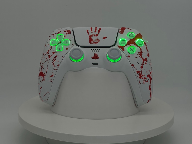 DualSense custom modded PS5 Controller Sony PlayStation 5 rgb bluetooth controled led lights TRM hall effect image 8