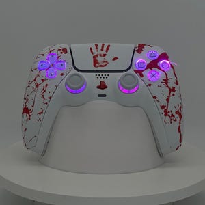 DualSense custom modded PS5 Controller Sony PlayStation 5 rgb bluetooth controled led lights TRM hall effect image 7