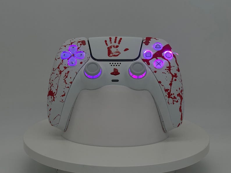 DualSense custom modded PS5 Controller Sony PlayStation 5 rgb bluetooth controled led lights TRM hall effect image 7