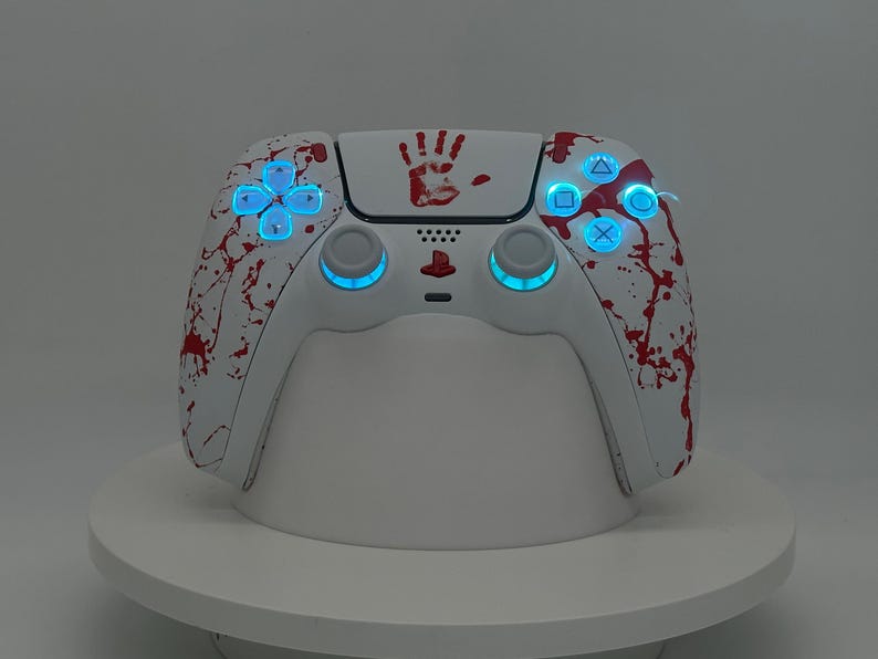 DualSense custom modded PS5 Controller Sony PlayStation 5 rgb bluetooth controled led lights TRM hall effect image 11