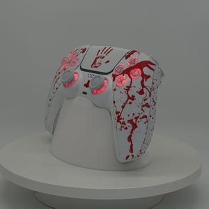 DualSense custom modded PS5 Controller Sony PlayStation 5 rgb bluetooth controled led lights TRM hall effect image 2