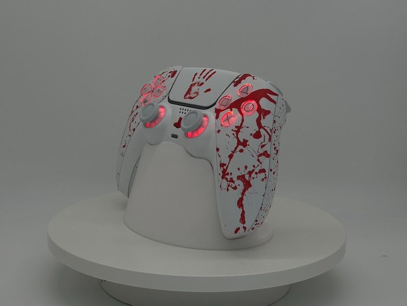 DualSense custom modded PS5 Controller Sony PlayStation 5 rgb bluetooth controled led lights TRM hall effect image 2