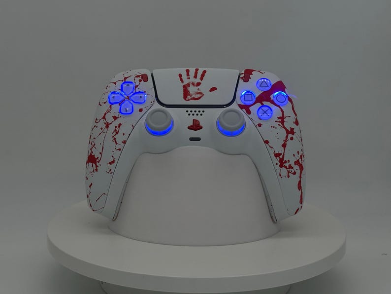 DualSense custom modded PS5 Controller Sony PlayStation 5 rgb bluetooth controled led lights TRM hall effect image 9
