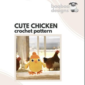 Cute Chicken Amigurumi Pattern for Beginners, Adorable Crochet Patterns, Easy DIY Amigurumi Projects, PDF Download
