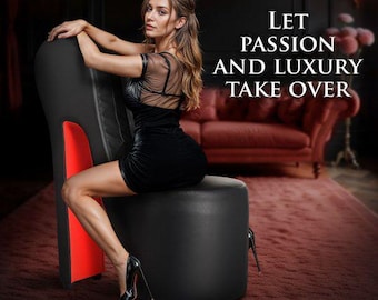Red Stiletto Corset Chair: Vegan Leather Statement Piece