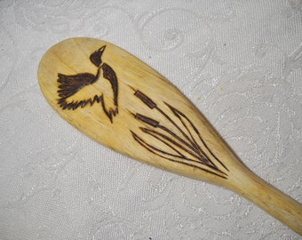 Duck Wooden Spoon Wood Burned Pyrography