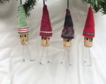 Wine Cork Bird Ornaments Handmade Christmas Ornaments