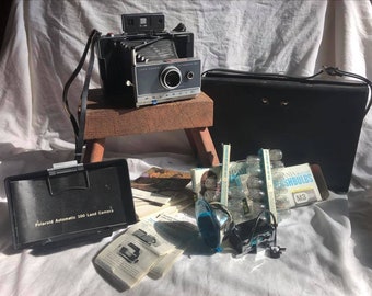 Polaroid 1960s Polaroid Automatic 100 Land Camera with Accessories