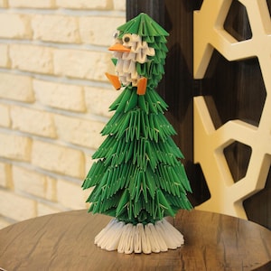 Albero di pino origami 3D - albero di pino - verde