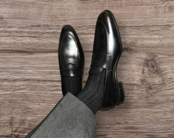 1980s Florsheim Imperial Men's 10EEE Moc Toe Bit Loafers Black - Etsy