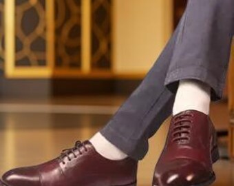 Joseph Abboud Owings Cap Toe Lace Up Oxfords size: 9 D width  colour: burgundy Joseph Abboud Owings Cap Toe Lace up Oxfords 9 D Burgundy  main image 4