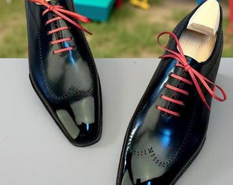 Handgemaakte kalfsleren herenschoenen, formele brogueschoenen voor heren