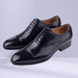 Handmade Mens Oxford Leather Shoes Leather Men Dress Shoes Business Formal Shoes.