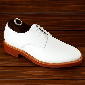 New Handmade Men&#39;s White  Leather Shoe, White Lace-Up Oxford Formal Dress Shoes For Men