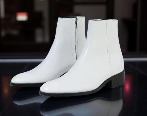chinese dress ladies BellaMia White Nappa Stretch Leather Boot with Microfleece Lining –  DANIELLA SHEVEL main image 0