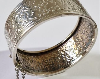 Pulseira vintage de prata feita à mão