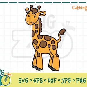 Giraffe SVG Cutting File For Cricut Silhouette Clipart Cute Animal