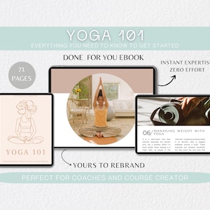 Brandable Coaching Program Yoga for Beginners Done For You Workbook, Coaching Program for Health Coaches, Yoga, Healing , Meditation Coaches