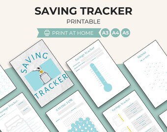 Savings Tracker Printable Money Saving Challenge Budget Planner Digital Savings Goal Tracker Expense Tracker Monthly Savings Log PDF