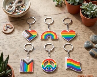 30 STÜCKE Stolz Regenbogen Schlüsselanhänger LGBT Hängen Anhänger Party Favors Bisexual Parade Dekorationen Zubehör 6 Styles